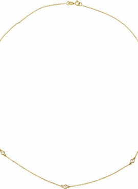 14K White Gold 1/4 CTW Natural Diamond 7-Station 24