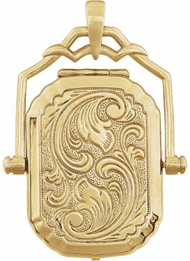 14K Yellow Gold Swivel Locket