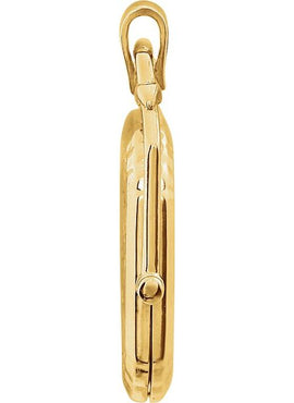 14K Yellow Gold Swivel Locket