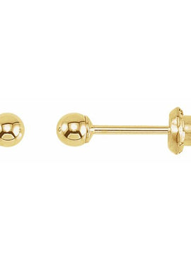 14K White Gold Inverness® 3 mm Ball Piercing Stud Earrings