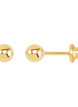 14K White Gold Inverness® 3 mm Ball Piercing Stud Earrings