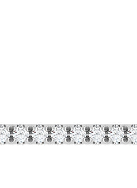 14K White Gold 1/8 CTW Natural Diamond French-Set Bar 16