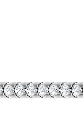 14K White Gold 1/8 CTW Natural Diamond French-Set Bar 16