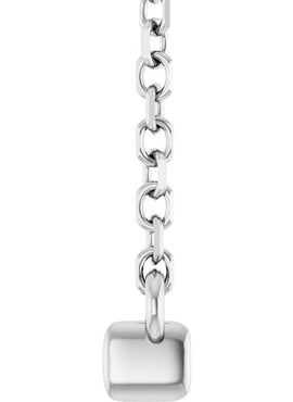 14K White Gold 1/8 CTW Natural Diamond French-Set Bar 16