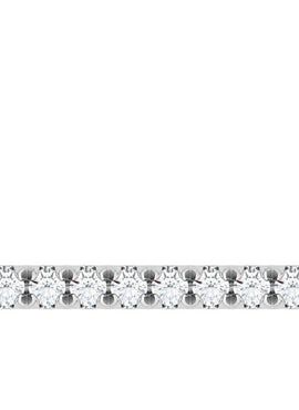 14K White Gold 1/8 CTW Natural Diamond French-Set Bar 16