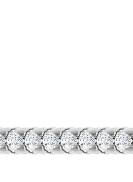 14K White Gold 1/8 CTW Natural Diamond French-Set Bar 16