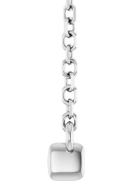 14K White Gold 1/8 CTW Natural Diamond French-Set Bar 16