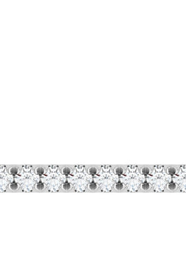 14K White Gold 1/8 CTW Natural Diamond French-Set Bar 16