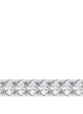 14K White Gold 1/8 CTW Natural Diamond French-Set Bar 16