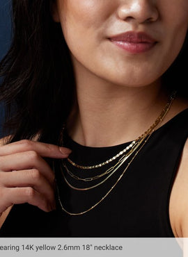 14K Yellow Gold 2.6 mm Paperclip-Style 7