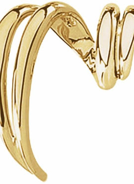 18K Yellow Gold 24x21.5 mm Freeform Slide Pendant