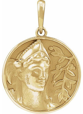 14K Rose Gold 22x15 mm Athena Pendant