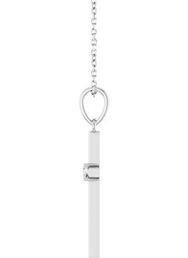 14K Yellow Gold .015 CT Natural Diamond Cross Pendant