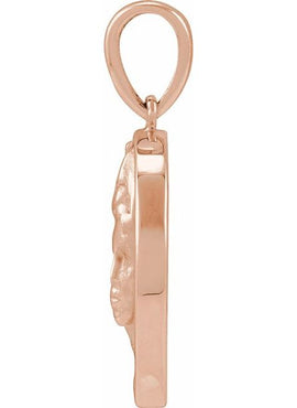 14K Rose Gold 22x15 mm Athena Pendant