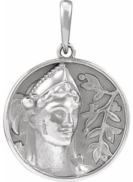 14K Rose Gold 22x15 mm Athena Pendant