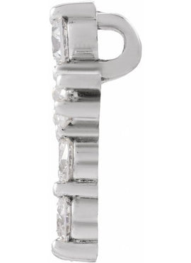 14K Rose Gold 1 3/8 CTW Natural Diamond Cross Pendant