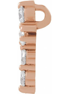 14K Rose Gold 1 3/8 CTW Natural Diamond Cross Pendant
