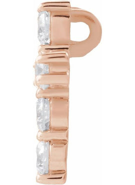 14K Rose Gold 1 3/8 CTW Natural Diamond Cross Pendant