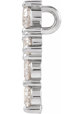 14K Rose Gold 1 3/8 CTW Natural Diamond Cross Pendant