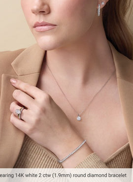 14K Yellow Gold 1 CTW Natural Diamond Line 7 1/4