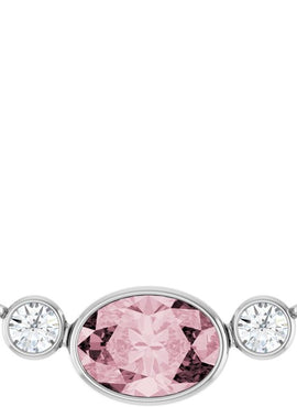 Platinum Natural Pink Morganite & 1/8 CTW Natural Diamond Bezel-Set 16