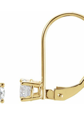14K Yellow Gold 1/2 CT Natural Diamond Earrings