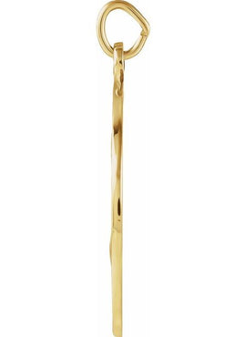 14K Yellow Gold 15 mm Round St. Joseph Medal