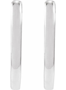 14K Yellow Gold Elongated Oval 20 mm Hoop Earrings