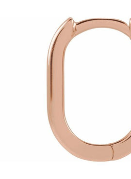 14K Yellow Gold Elongated Oval 20 mm Hoop Earrings