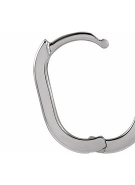 14K Yellow Gold Elongated Oval 20 mm Hoop Earrings