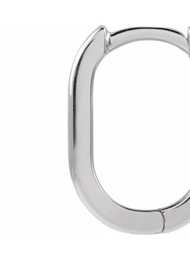 14K Yellow Gold Elongated Oval 20 mm Hoop Earrings