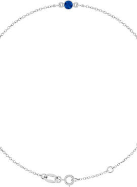 14K Yellow Gold Natural Blue Sapphire Bezel-Set Solitaire 6 1/2-7 1/2