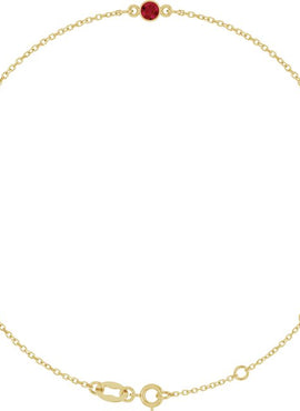 14K Yellow Gold Natural Blue Sapphire Bezel-Set Solitaire 6 1/2-7 1/2