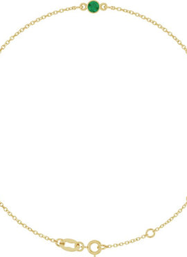 14K Yellow Gold Natural Blue Sapphire Bezel-Set Solitaire 6 1/2-7 1/2