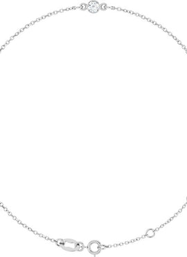 14K Yellow Gold Natural Blue Sapphire Bezel-Set Solitaire 6 1/2-7 1/2