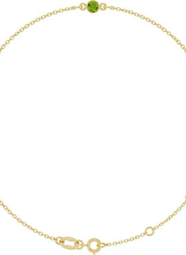 14K Yellow Gold Natural Blue Sapphire Bezel-Set Solitaire 6 1/2-7 1/2