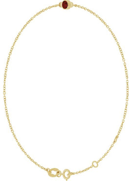 14K Yellow Gold Natural Blue Sapphire Bezel-Set Solitaire 6 1/2-7 1/2