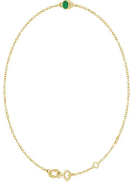 14K Yellow Gold Natural Blue Sapphire Bezel-Set Solitaire 6 1/2-7 1/2
