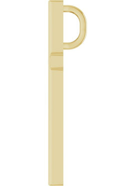 Platinum 25.7x15.7 mm Cross Pendant