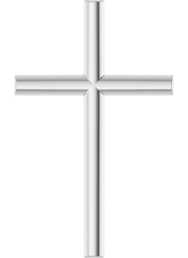 Platinum 25.7x15.7 mm Cross Pendant