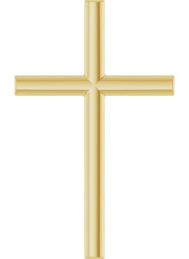 Platinum 25.7x15.7 mm Cross Pendant