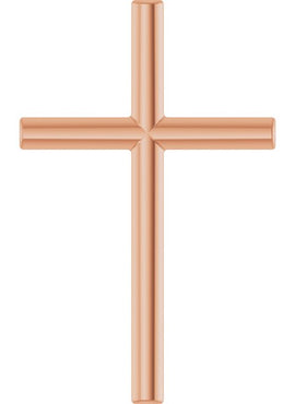 Platinum 25.7x15.7 mm Cross Pendant