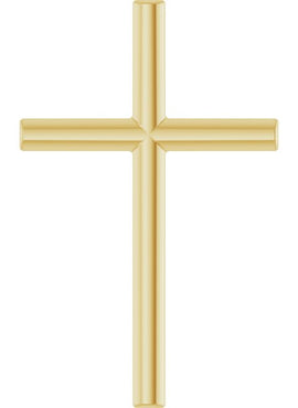 Platinum 25.7x15.7 mm Cross Pendant