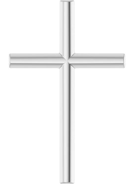 Platinum 25.7x15.7 mm Cross Pendant