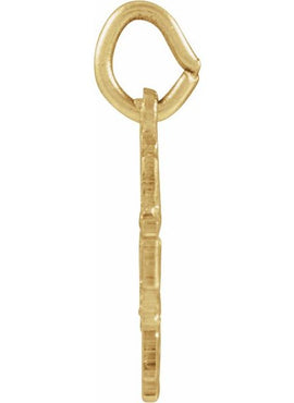 14K Yellow Gold 12x12 mm Four-Way Cross Medal