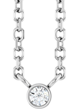 14K Yellow Gold .06 CT Natural Diamond Solitaire 16-18