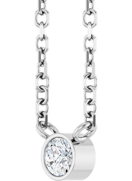 14K Yellow Gold .06 CT Natural Diamond Solitaire 16-18
