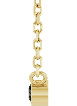 14K Yellow Gold .06 CT Natural Diamond Solitaire 16-18