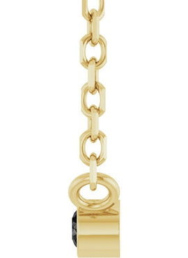 14K Yellow Gold .06 CT Natural Diamond Solitaire 16-18