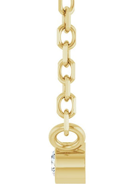14K Yellow Gold .06 CT Natural Diamond Solitaire 16-18